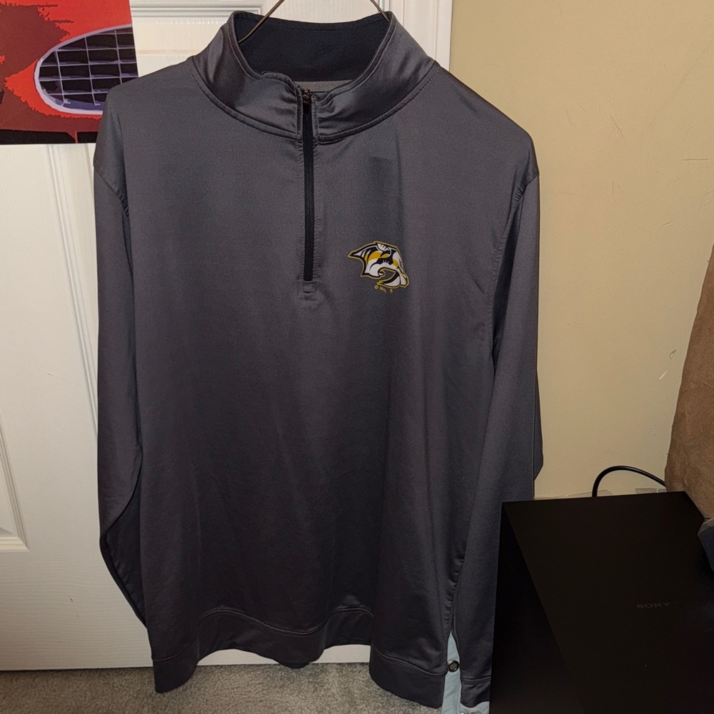 Gray Nashville Predators Quarter-Zip Pullover